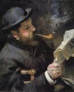Pierre Renoir Chaude Monet Reading oil painting on canvas